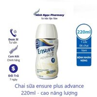 Combo- 1 lốc 6 chai sữa ensure plus advance 220ml - cung cấp dinh dưỡng và năng lượng