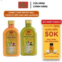 COMBO 1 Muối ớt xiêm xanh 280g + 1 Muối ớt xiêm đỏ 280g LALA FOODS