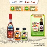 combo 1 Nước mắm CHIN-SU cá cơm Biển Đông đang bán tại Nhật Bản 500ml+  2 chai Xốt muối ớt CHIN-SU 200gr (1 Xanh + 1 Đỏ)
