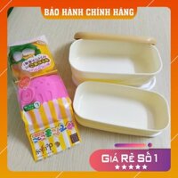 Combo: 1 Set 2 Khuôn ép cơm KOKUBO ; và 1 Hộp cơm bento Yamada hai tầng Nhật
