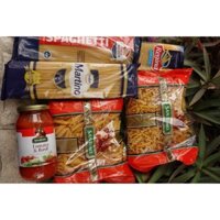 COMBO 1 SỐT 500GR + 3 GÓI MÌ Ý 500GR + 2 NUI 500GR  - Sốt Pagetti và Mì Ý Mì Spaghetti Làm Từ Lúa Mạch Hàng Nhập