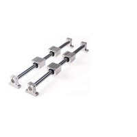Combo 1 thanh trượt SC16 dài 500mm và 2 con trượt, 2 gối đỡ đầu trục