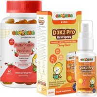 Combo 1 Thực phẩm bảo vệ sức khoẻ Gumazing D3K2 Pro Oral Spray 25ml và 1 TPBS Gumazing Multivitamin + Probiotic Gummies