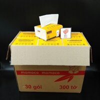 COMBO 1 THÙNG 30 GÓI GIẤY RÚT LỤA MOMOCO 300 TỜ  3 LỚP SIÊU MỀM MỊN - Giấy trắng loại 1
