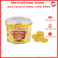 COMBO 1 thùng Kẹo Socola Đồng tiền vàng lọ 50c (12 lọ mỗi lọ 50 chiếc)