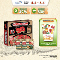 Combo 1 thùng Mì KOKOMI Đại 90 Tôm Chua Cay Gói 90g - Thùng 30 Gói x 90g và 2 Hộp Chà Bông Ponnie Heo Sạch 100g