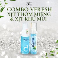 Combo 1 xịt thơm miệng và 1 xịt khử mùi V-fresh