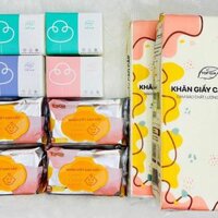 Combo 10 [ 2 giấy rút lớn +  4 khăn ướt + 4 giấy ăn 3 màu ] TOP GIA