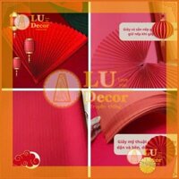 Combo 10-20 tờ giấy gấp quạt trang trí, giấy nhung có nếp sẵn trang trí tết l LU Decor