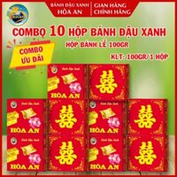 Combo 10 Bánh Đậu Xanh Hộp Bánh Lễ 100Gr