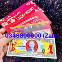 COMBO 10 Bao Lì Xì Tiền 2 USD Mạ Vàng Con Rồng 2024 Tết Giáp Thìn làm quà tặng, trang trí [TRỢ GIÁ]