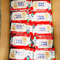 Combo 10 Bịch khăn ướt Baby Wipes 80gr