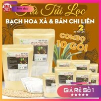 Combo 10 Bịch Trà Túi Lọc Bạch Hoa Xà & Bán Chi Liên 900g [Thanh nhiệt, lợi tiểu, ung thư, viêm gan, viêm gan,..]