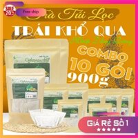 Combo 10 bịch Trà Túi Lọc Trái Khổ Qua (Mướp Đắng) rừng túi zip 900g (300 gói x 3g) - Trà Thảo Mộc Bình Dương