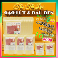 Combo 10 bịch zip trà Túi Lọc giảm cân đẹp da Gạo Lứt & Đậu Đen Xanh Lòng 900g (30 túi x 3g) Dược Liệu Hồng Lan