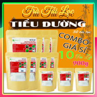 Combo 10 bịch zip Trà Túi Lọc Hỗ trợ điều trị Tiểu Đường 900g (300 túi lọc x 3g) - Trà Dược Liệu Hồng Lan