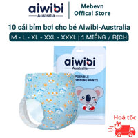 Combo 10 bỉm bơi cho bé Aiwibi của Australia, bỉm đi bơi cho bé cao cấp, không nặng tã khi bơi