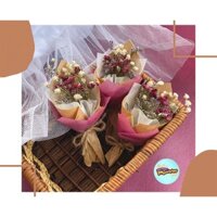 Combo 10 Bó hoa khô Mini, decor trang trí hộp quà Tone Mix