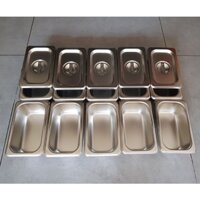 Combo 10 bộ khay inox đựng thạch trà sữa (GN1/9xH65)