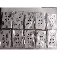 Combo 10 bộ mặt 3 ổ cắm và đế nổi Sino