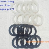 Combo 10 bộ ron gioăng trong silicon và ron gioăng ngoài phi 70 dùng cho máy nước nóng năng lượng mặt trời