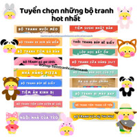 COMBO 10 Bộ Tranh Đồ Chơi Giấy Cô Tiên Xanh