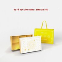 Combo 10 Bộ túi hộp bánh trung thu Lava trắng và đỏ 6 bánh (50-75g)