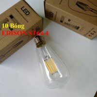 [COMBO] 10 Bóng Đèn Led EDISON ST64-4 Ánh Sáng Vàng 2700k