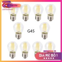 Combo 10 bóng đèn led tròn filament 4w g45 thủy tinh