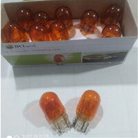 Combo 10 Bóng đèn ô tô chân cắm T20, bóng đèn sợi đốt 1 tóc, 2 tóc 12v ánh sáng vàng.