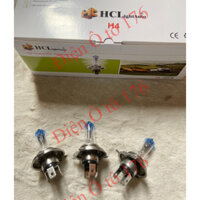 COMBO 10 bóng đèn pha ô tô, bóng đèn Halogen H4-HCL đầu xanh siêu sáng. Điện 12v và 24v