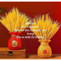 COMBO 10 Bông Lúa Mạch Khô ( mỗi bó 100 bông ) , may mắn ,tài lộc, ấm no ( giá sỉ )