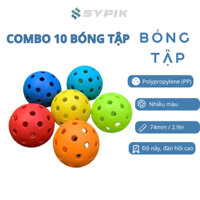 Combo 10 bóng tập Pickleball 40 lỗ Sypik, độ nảy độ đàn hôi đạt tiêu chuẩn cao