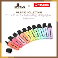 Combo 10 bút highlight Stabilo Boss Original Highlighter - Pastel Colors