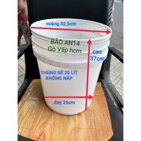 combo 10 cái -5 cái xô 20 lít không nắp và có nắp -thùng bê-vỏ thùng sơn cũ 20 lít siêu bền chống va đập