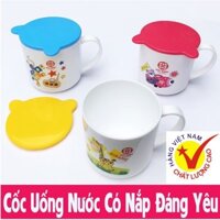 Combo 10 cái cốc nước ly nhựa có nắp hàng việt nam.