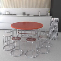 Combo 10 Cái Ghế Đôn Inox Deli Mặt 30 Phi 19, 304/201 Hàng siêu dày, 20 năm vẫn sài tốt xuất Châu Âu