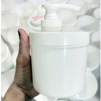 [Combo 10 cái] Hủ nhựa đựng kem body có vòi, Trắng vòi trắng