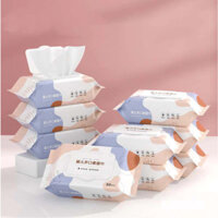 Combo 10 Cái - Khăn Ướt, Giấy Ướt Hàng Nội Địa Trung 80 Tờ Không Mùi An Toàn Tiện Lợi Cho Bé Và Người Lớn