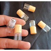 Combo 10 Cái lọ thủy tinh trong suốt 1Ml ,dùng chiết nước hoa, Bi lăn kim loại chuyên dụng chống rò rỉ dung dịch,