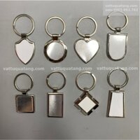 Combo 10 cái Phôi móc khóa kim loại trơn chưa in hình