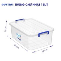 👍👍COMBO 10 CÁI THÙNG CHỮ NHẬT 15 lít (Đựng đồ, trong suốt) - Nhựa Duy Tân