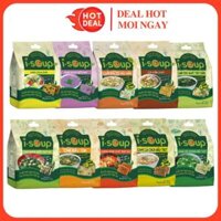 COMBO 10 Canh Ăn Liền Mix Vị I-SOUP Rau Ngót/Cải Xoong/Kim Chi/Cải Chua/Nấm Chay/Khoai Mỡ ACECOOK