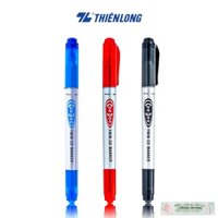Combo 10 cây Bút lông dầu Thiên Long PM-04 - 2 đầu bút linh hoạt, mực cao cấp, đậm màu, tiêu chuẩn an toàn quốc tế / TL
