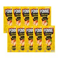 Combo 10 cây xúc xích hotdog Ponnie giòn ăn liền vị bắp cây 28g
