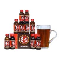 Combo 10 chai (100ml/chai) nước uống hồng sâm Hàn Quốc tặng 1 gói kẹo hồng sâm Hàn Quốc (200g/gói)