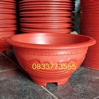 Combo 10 chậu nhựa trồng hoa T38cm