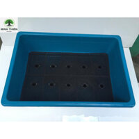 Combo 10 Chậu nhựa trồng rau cỡ lớn Khay trồng rau thế hệ mới size 67cm x 45cm x 21cm màu xanh dương