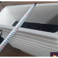 Combo 10 Chậu Trồng rau, Trồng Hoa, trồng cây bằng Nhựa Hình Chữ Nhật Size 48x20x16cm