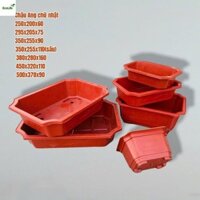 [COMBO 10 CHẬU]Chậu nhựa Ang 380 trồng hoa cây cảnh, rau, chậu bon sai chữ nhật hàng loại 1 dày đẹp